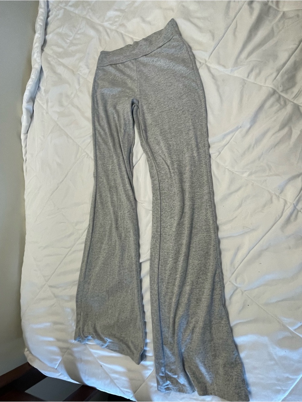 Gray heather soft flare leggings